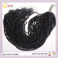 4-5mm Black Button Freshwater Pearl Lose Pearl Strands